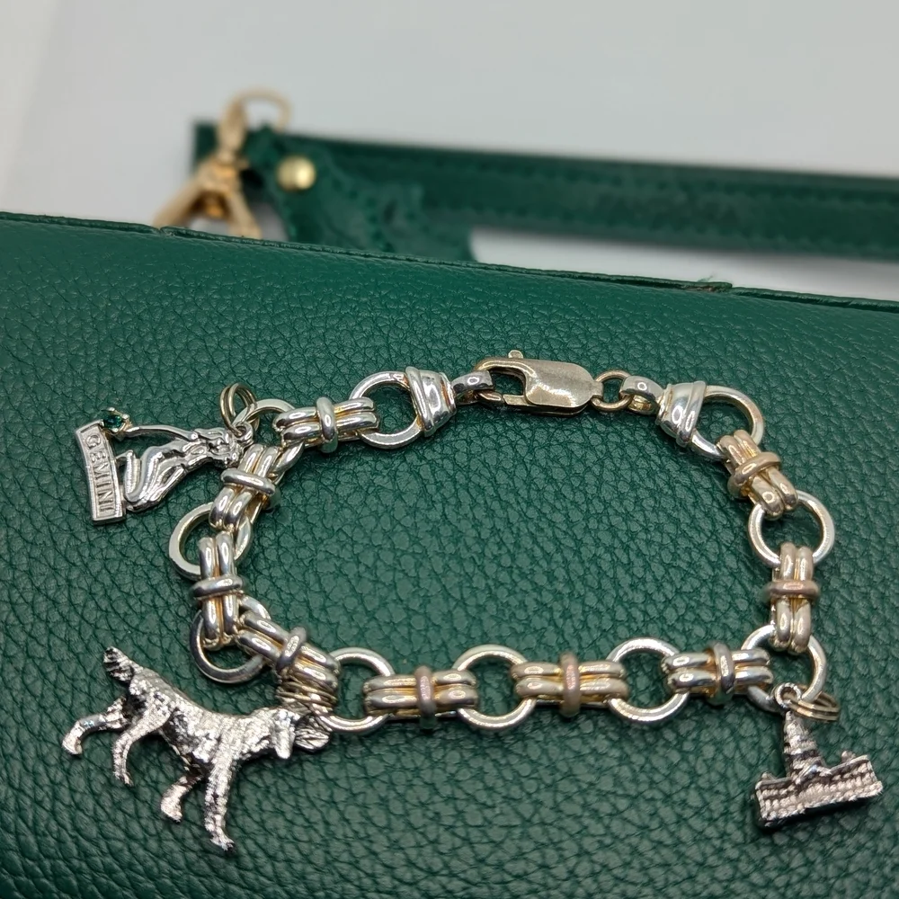 ✨ Silver Dog Charm Bracelet ✨ - Picture 1 of 8